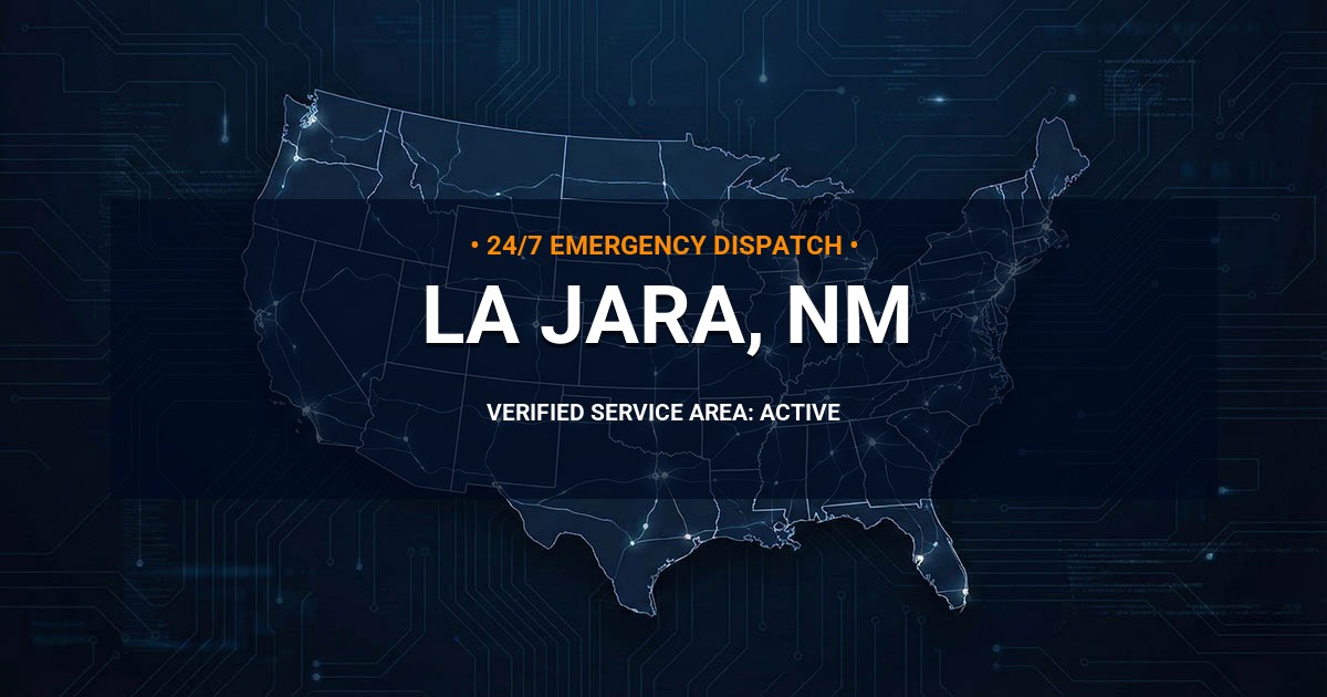 Emergency Plumbing Dispatch Map for Plumbing Services: La Jara, NM