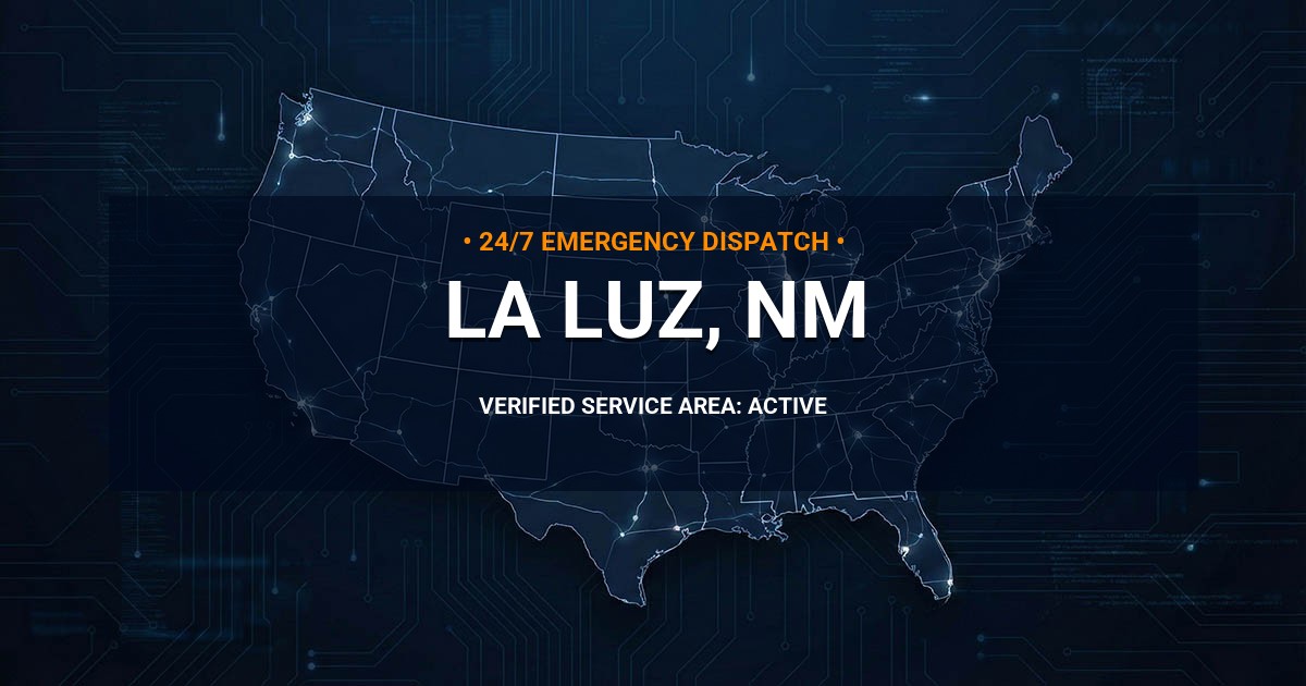 Emergency Plumbing Dispatch Map for Plumbing Services: La Luz, NM