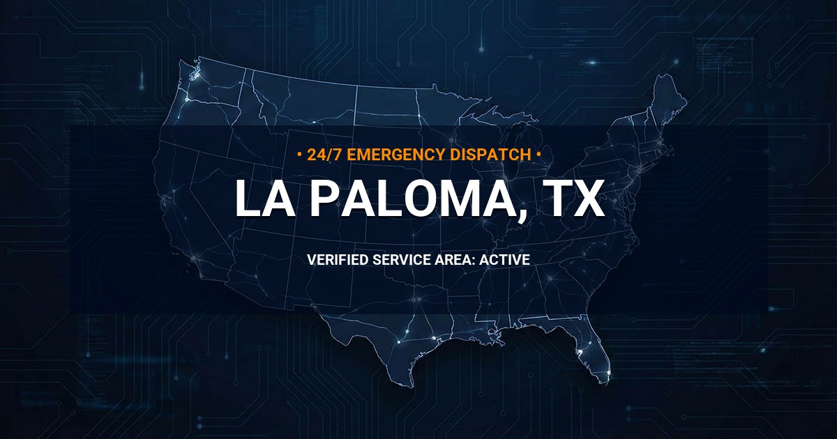 Emergency Plumbing Dispatch Map for Plumbing Services: La Paloma, TX