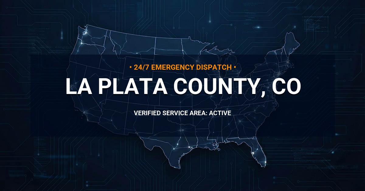 Emergency Plumbing Dispatch Map for La Plata County Plumbing Logistics
