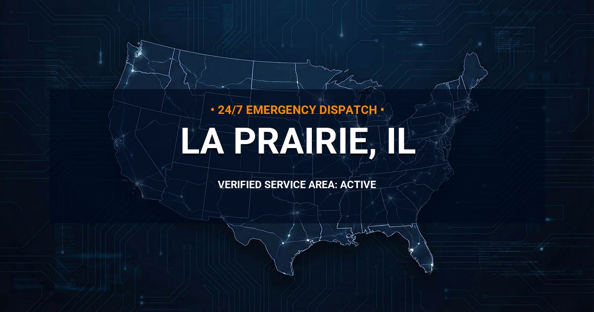 Emergency Plumbing Dispatch Map for Plumbing Services: La Prairie, IL