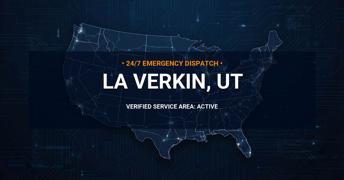 Emergency Plumbing Dispatch Map for Plumbing Services: La Verkin, UT