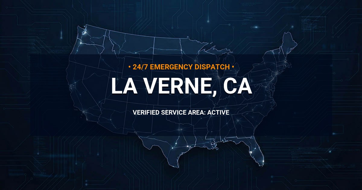 Emergency Plumbing Dispatch Map for Plumbing Services: La Verne, CA