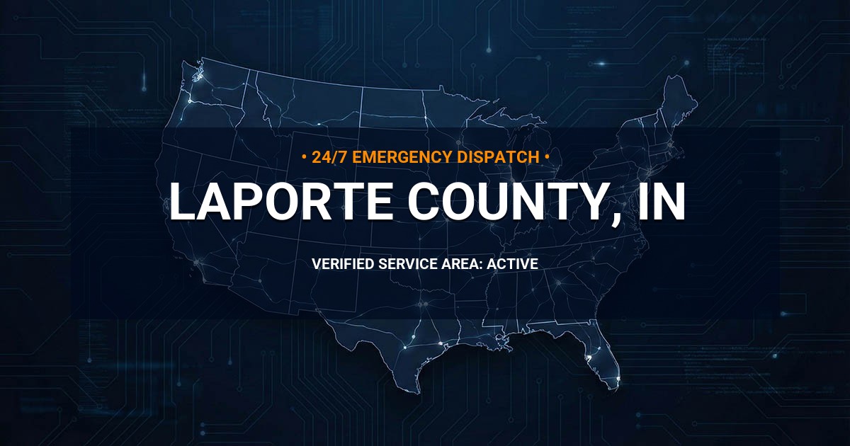 Emergency Plumbing Dispatch Map for LaPorte County Plumbing Logistics
