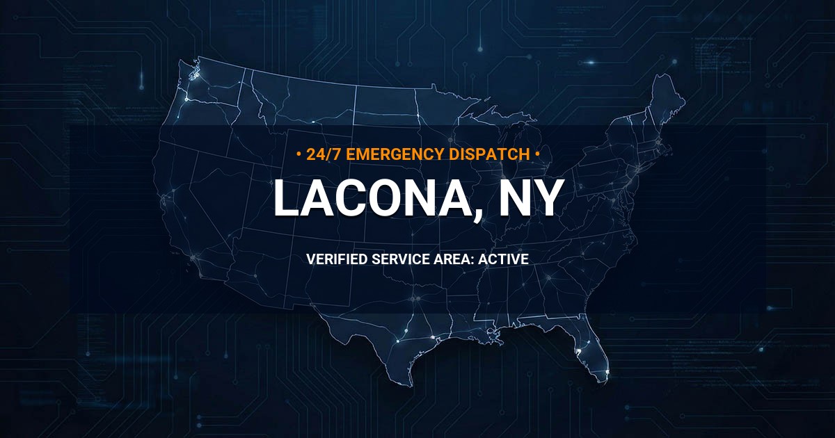 Emergency Plumbing Dispatch Map for Plumbing Services: Lacona, NY