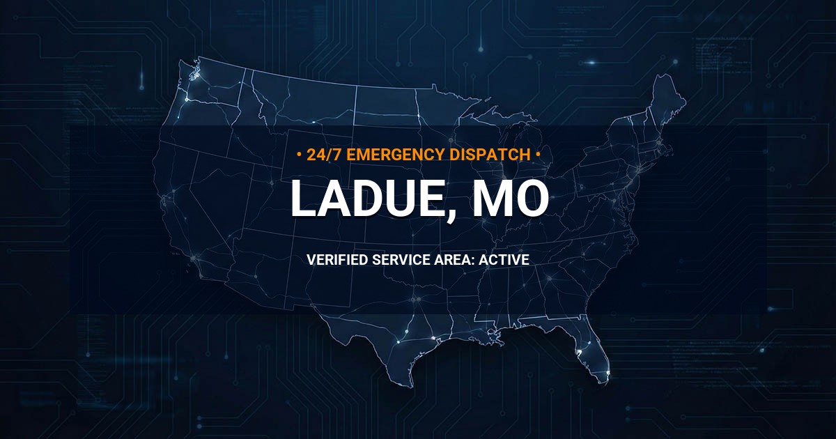 Emergency Plumbing Dispatch Map for Plumbing Services: Ladue, MO