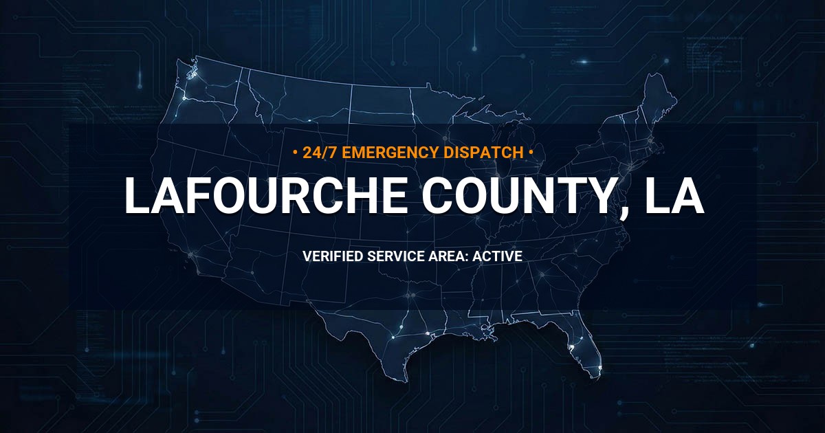 Emergency Plumbing Dispatch Map for Lafourche County Plumbing Logistics