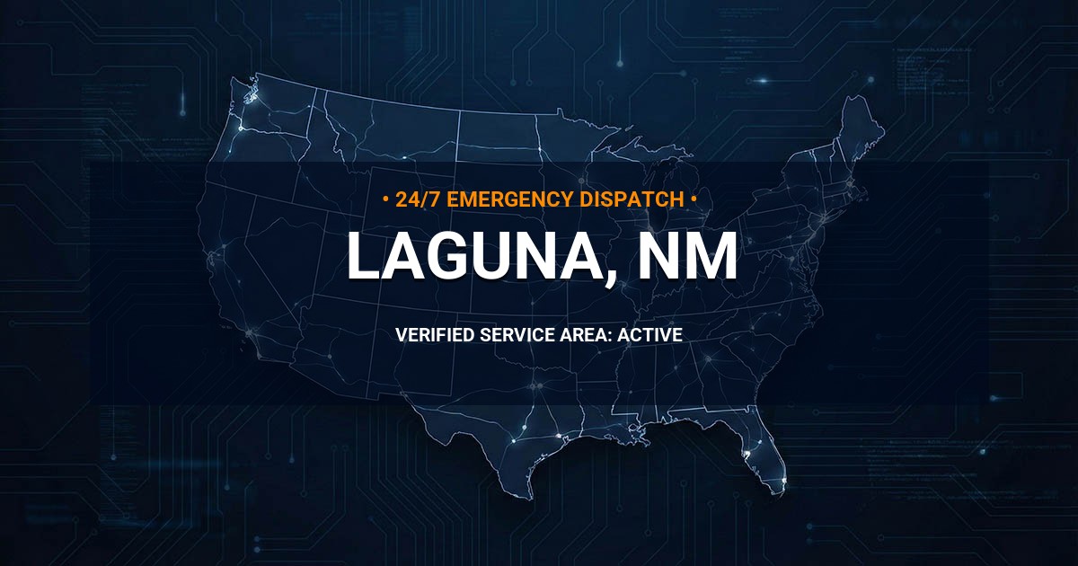 Emergency Plumbing Dispatch Map for Plumbing Services: Laguna, NM