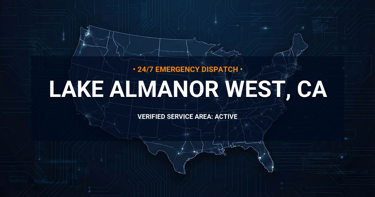Emergency Plumbing Dispatch Map for Plumbing Services: Lake Almanor West, CA