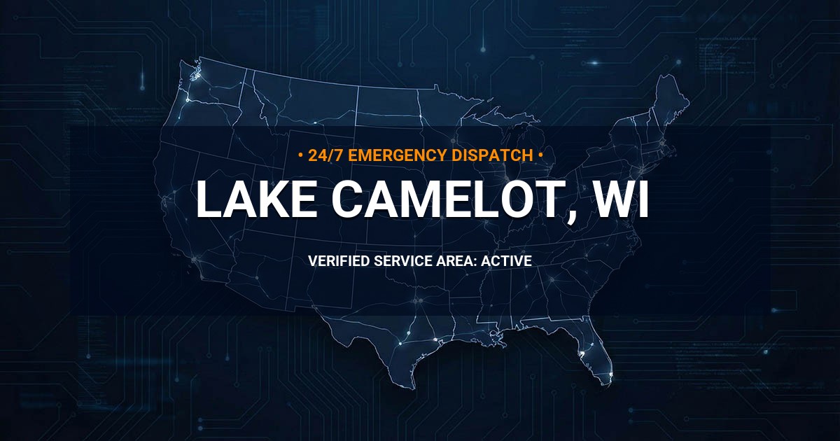 Emergency Plumbing Dispatch Map for Plumbing Services: Lake Camelot, WI