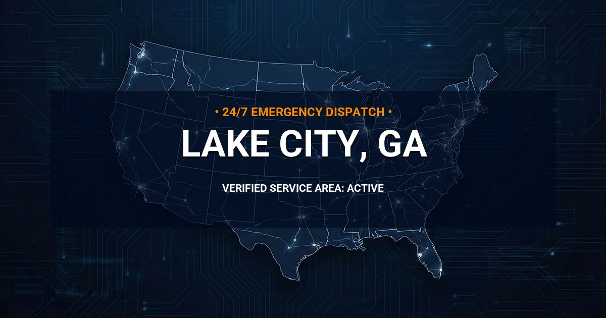 Emergency Plumbing Dispatch Map for Plumbing Services: Lake City, GA