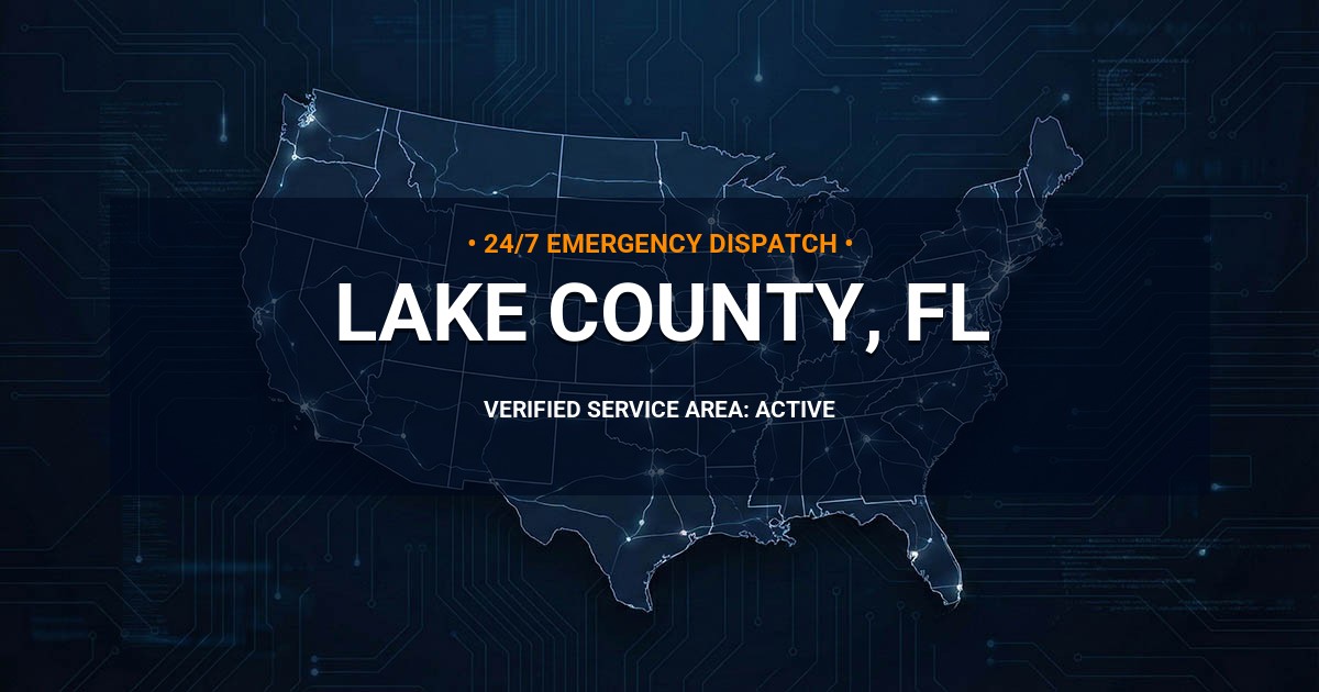 Emergency Plumbing Dispatch Map for Lake County Plumbing Logistics