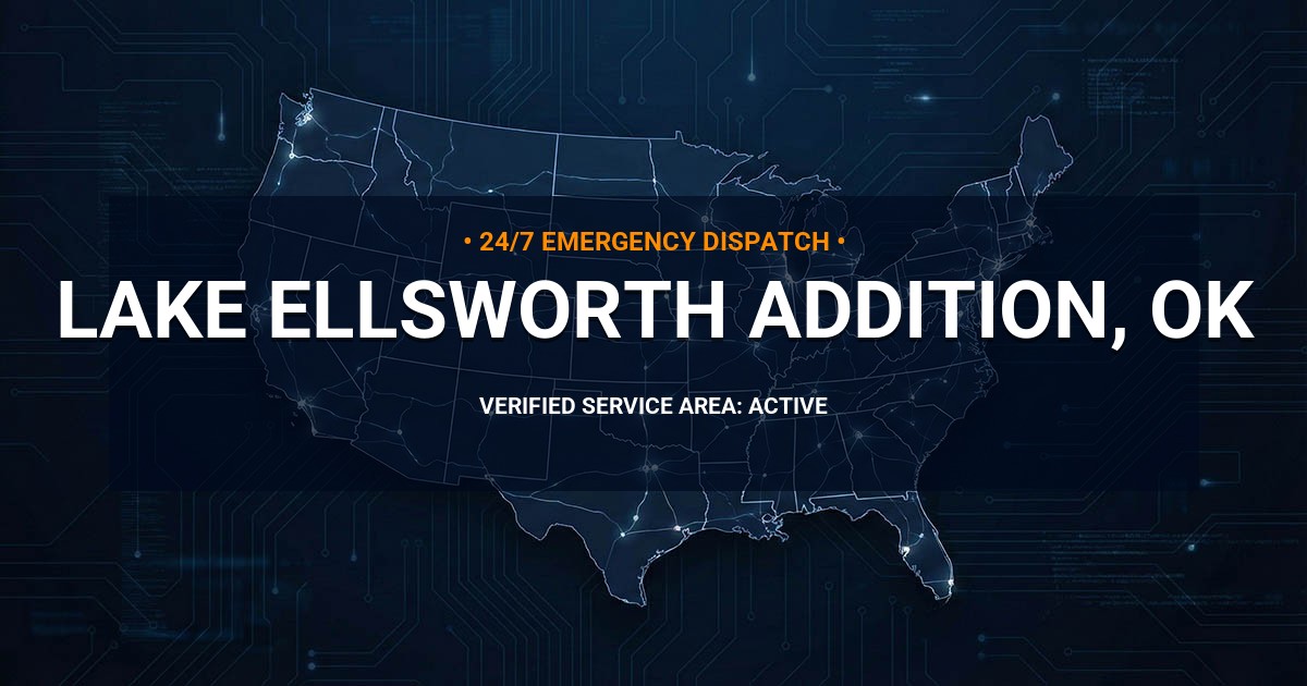 Emergency Plumbing Dispatch Map for Plumbing Services: Lake Ellsworth Addition, OK