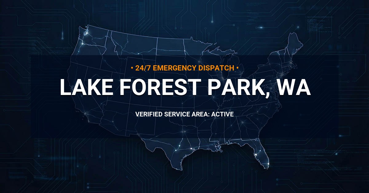 Emergency Plumbing Dispatch Map for Plumbing Services: Lake Forest Park, WA