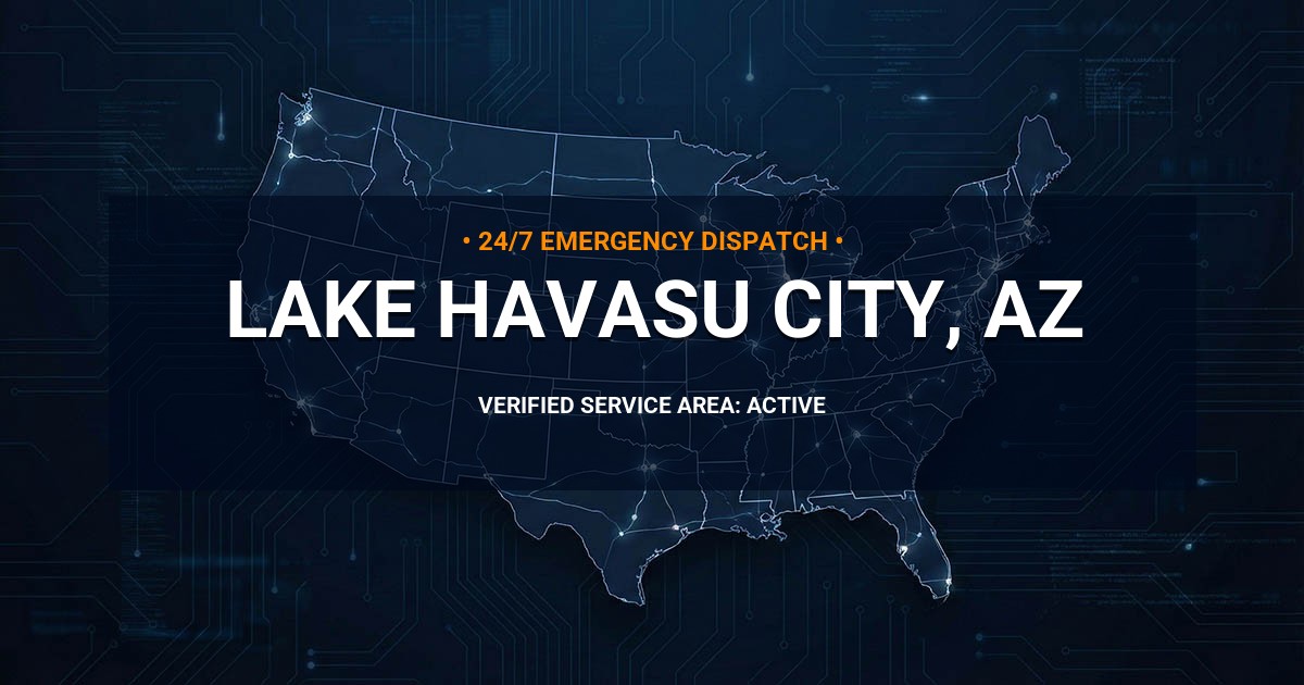 Emergency Plumbing Dispatch Map for Plumbing Services: Lake Havasu City, AZ
