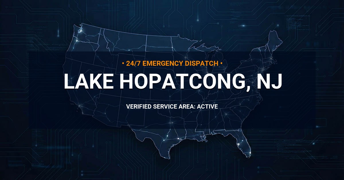 Emergency Plumbing Dispatch Map for Plumbing Services: Lake Hopatcong, NJ