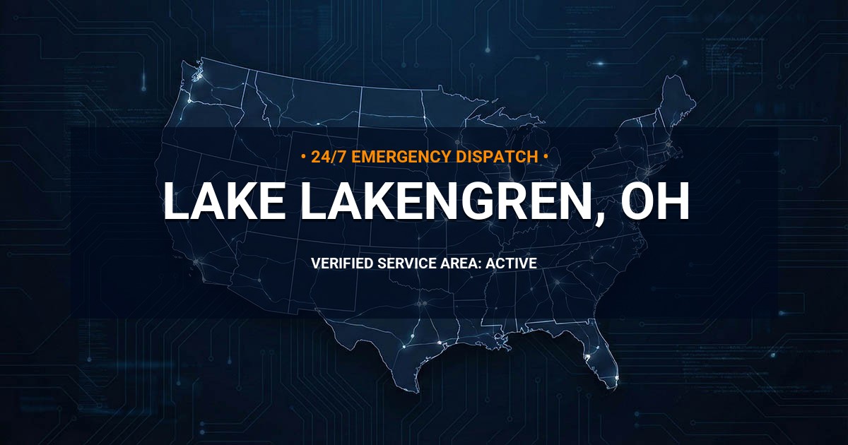 Emergency Plumbing Dispatch Map for Plumbing Services: Lake Lakengren, OH