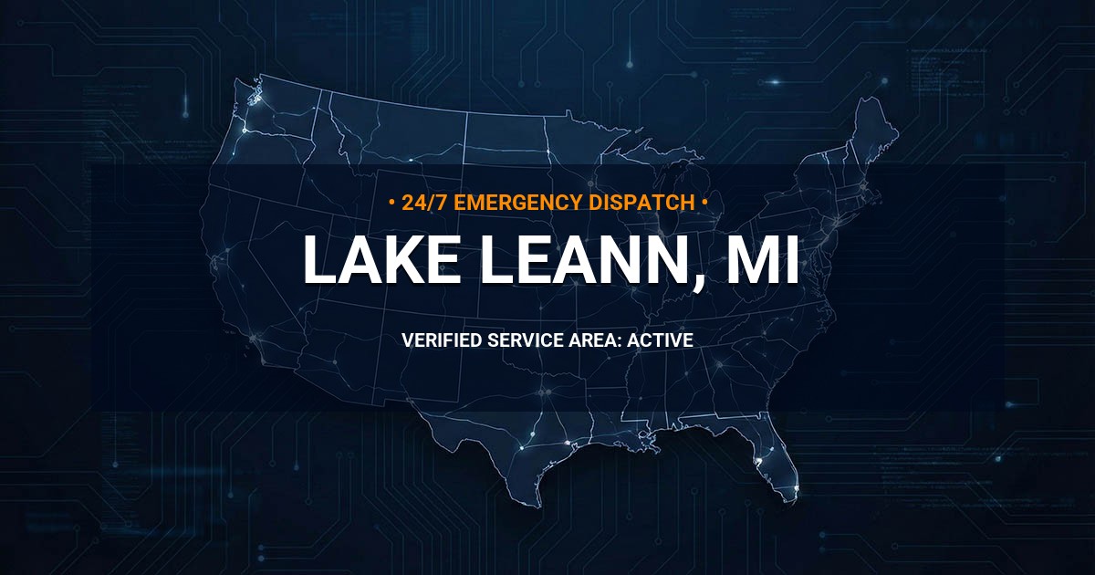 Emergency Plumbing Dispatch Map for Plumbing Services: Lake LeAnn, MI