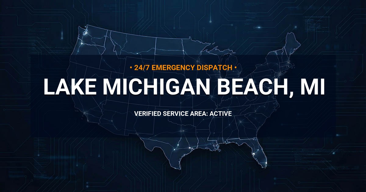 Emergency Plumbing Dispatch Map for Plumbing Services: Lake Michigan Beach, MI