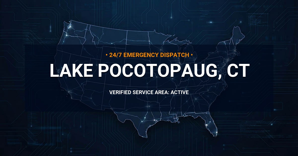Emergency Plumbing Dispatch Map for Plumbing Services: Lake Pocotopaug, CT