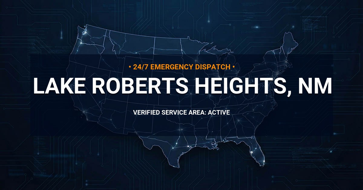 Emergency Plumbing Dispatch Map for Plumbing Services: Lake Roberts Heights, NM
