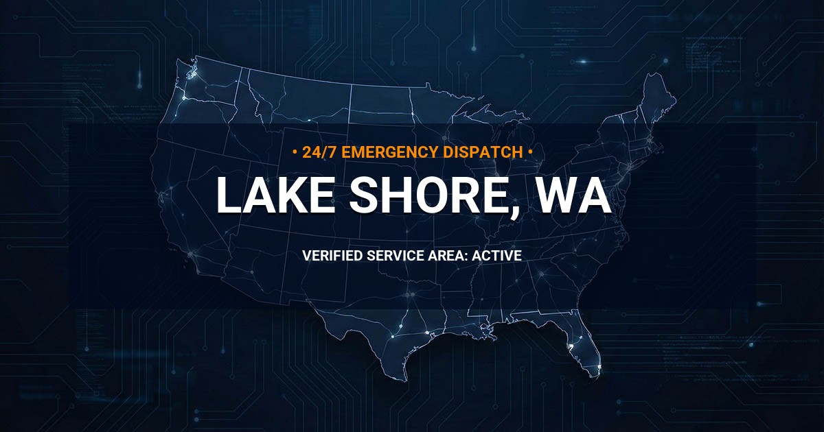 Emergency Plumbing Dispatch Map for Plumbing Services: Lake Shore, WA