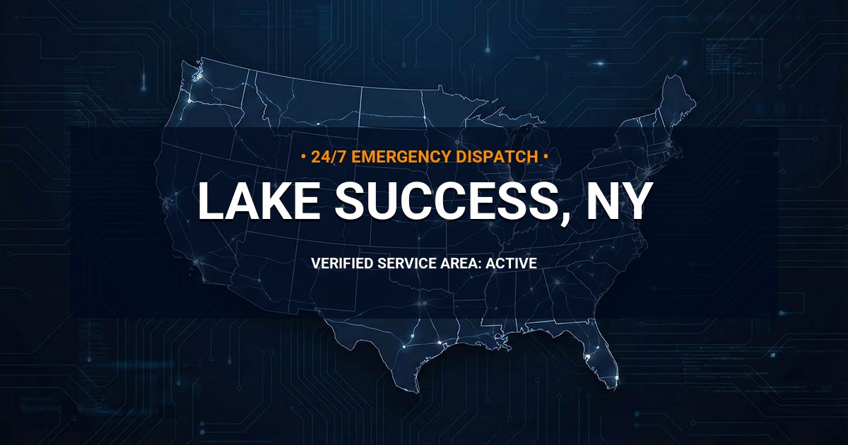 Emergency Plumbing Dispatch Map for Plumbing Services: Lake Success, NY