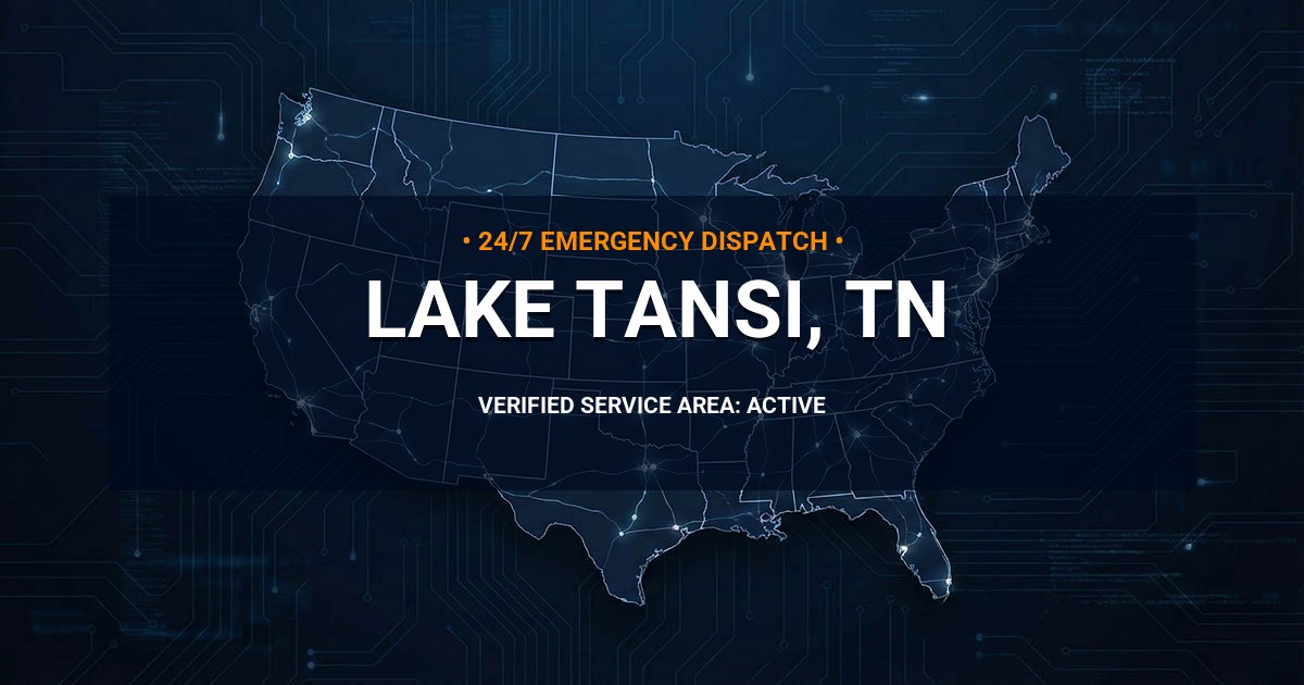 Emergency Plumbing Dispatch Map for Plumbing Services: Lake Tansi, TN