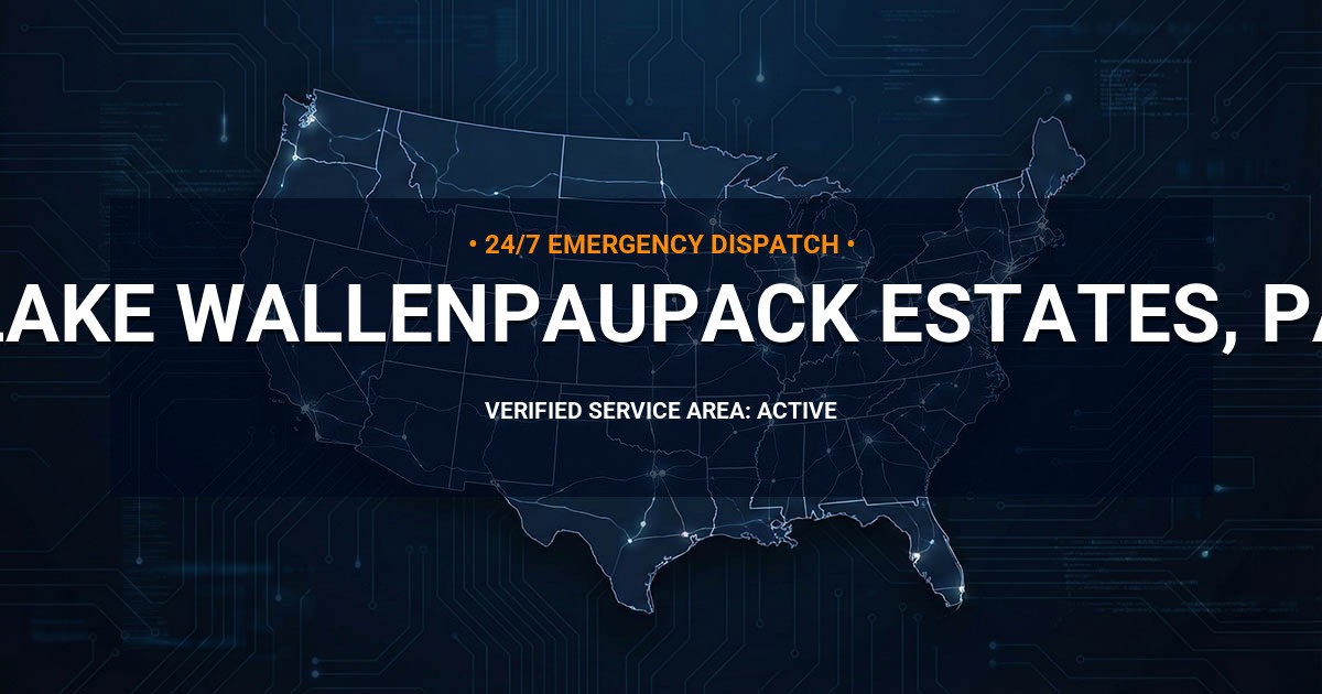 Emergency Plumbing Dispatch Map for Plumbing Services: Lake Wallenpaupack Estates, PA