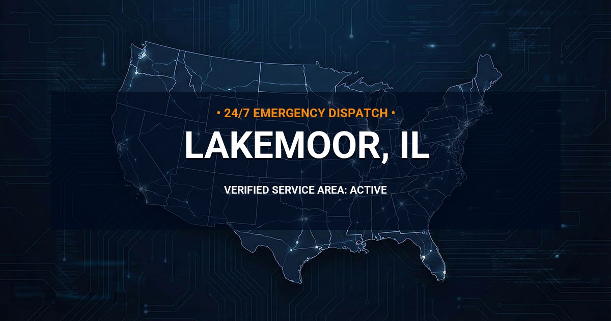 Emergency Plumbing Dispatch Map for Plumbing Services: Lakemoor, IL