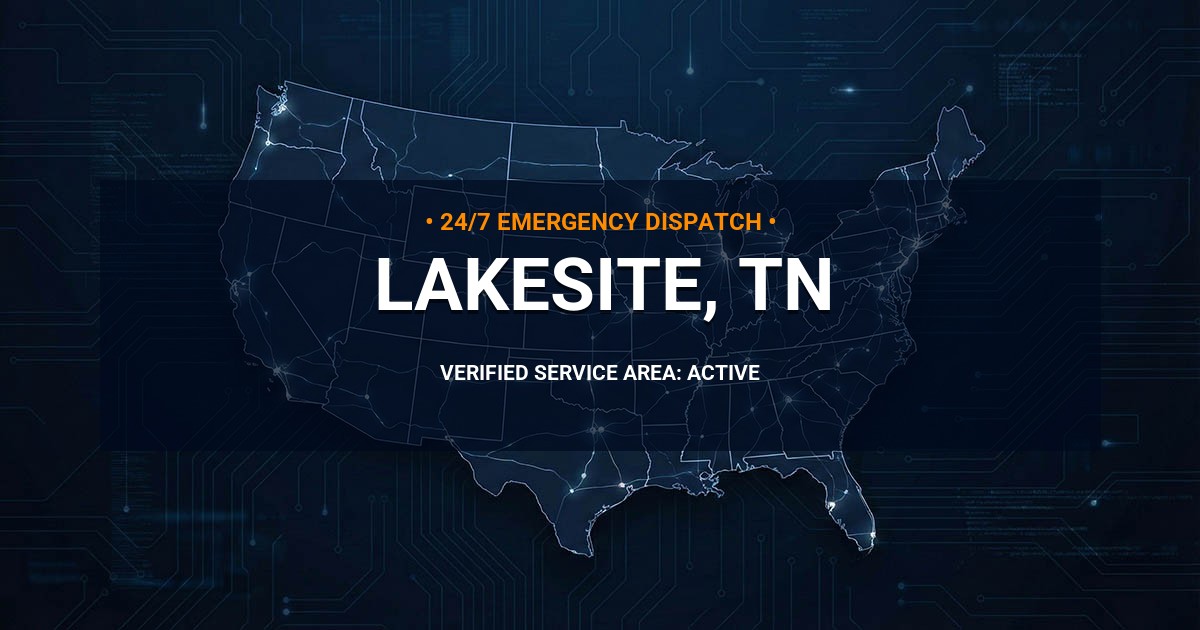 Emergency Plumbing Dispatch Map for Plumbing Services: Lakesite, TN