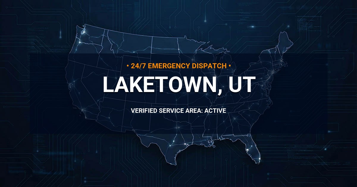 Emergency Plumbing Dispatch Map for Plumbing Services: Laketown, UT