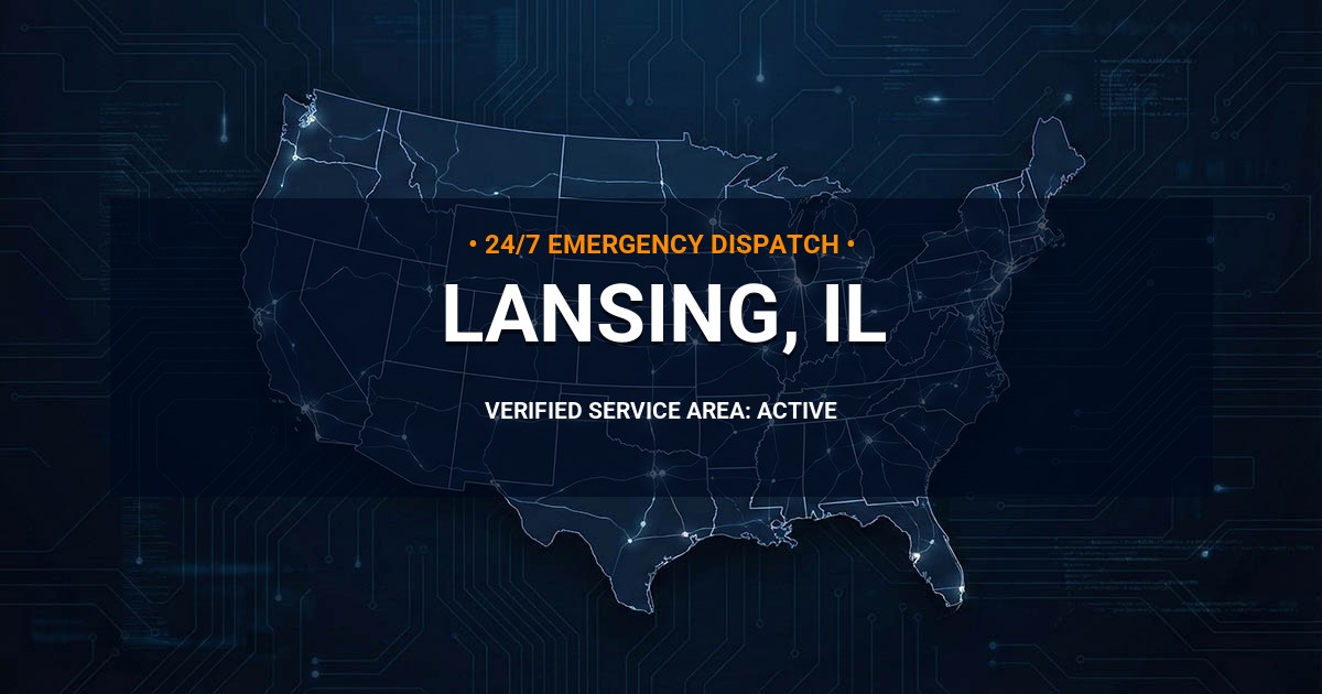 Emergency Plumbing Dispatch Map for Plumbing Services: Lansing, IL