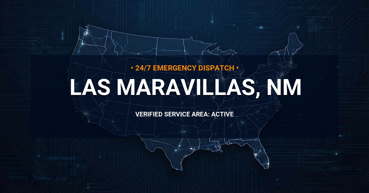 Emergency Plumbing Dispatch Map for Plumbing Services: Las Maravillas, NM
