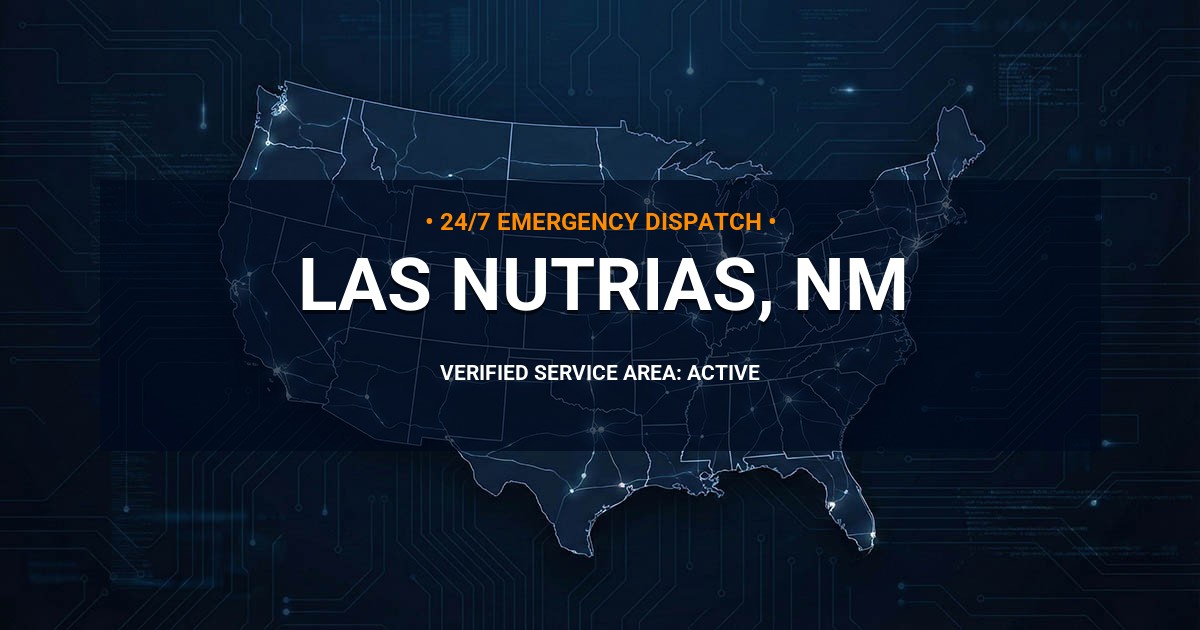 Emergency Plumbing Dispatch Map for Plumbing Services: Las Nutrias, NM