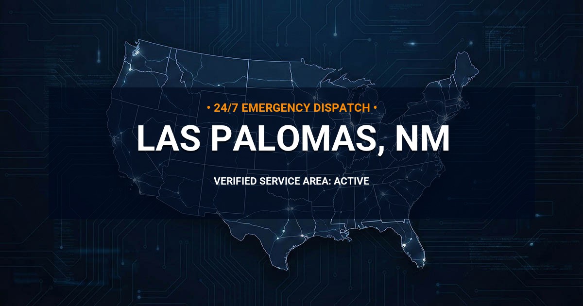 Emergency Plumbing Dispatch Map for Plumbing Services: Las Palomas, NM