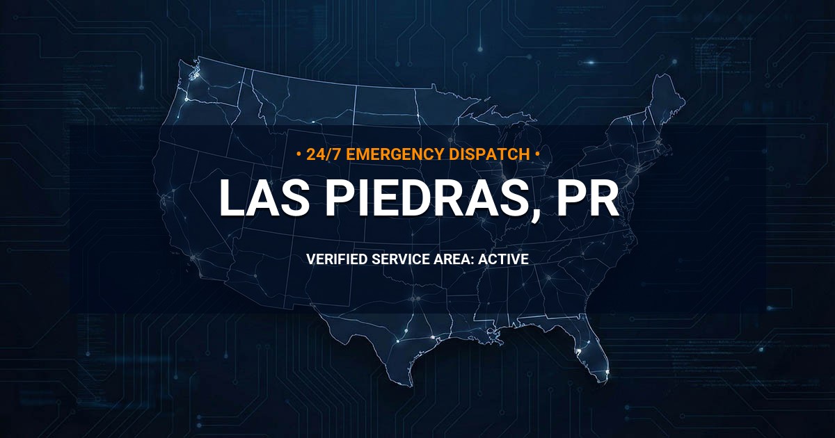 Emergency Plumbing Dispatch Map for Plumbing Services: Las Piedras, PR