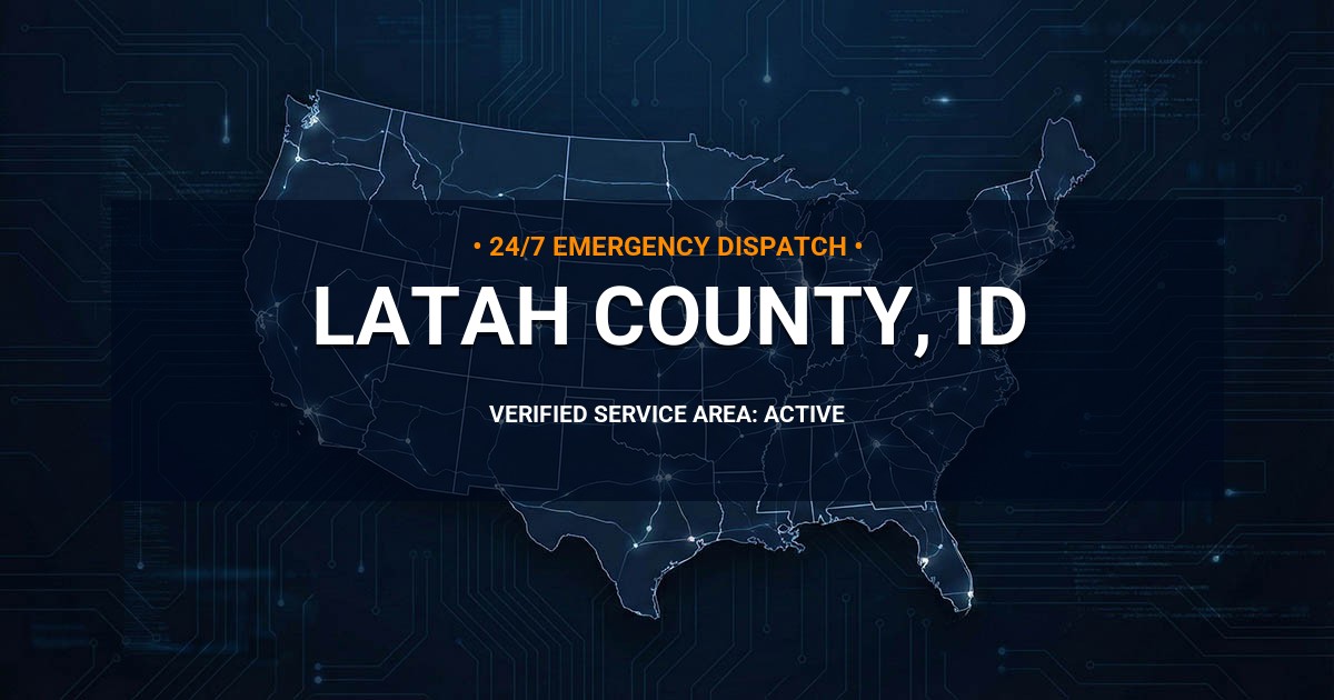 Emergency Plumbing Dispatch Map for Latah County Plumbing Logistics