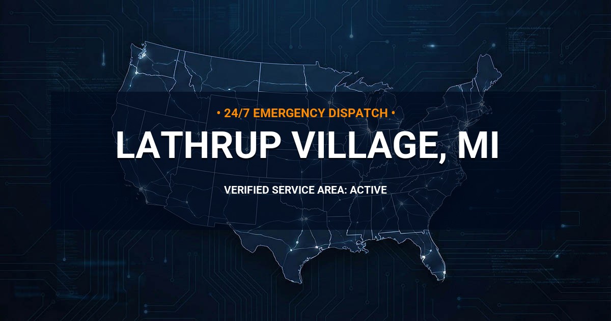 Emergency Plumbing Dispatch Map for Plumbing Services: Lathrup Village, MI