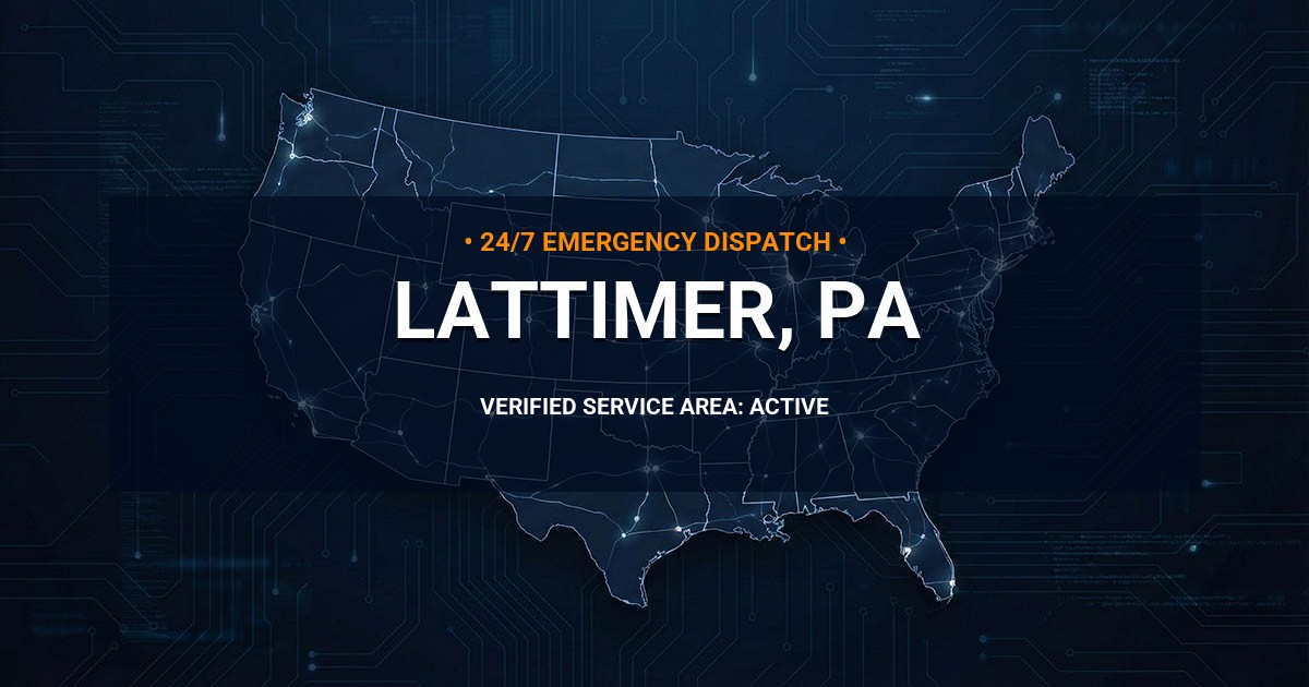 Emergency Plumbing Dispatch Map for Plumbing Services: Lattimer, PA