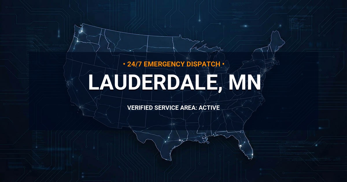 Emergency Plumbing Dispatch Map for Plumbing Services: Lauderdale, MN