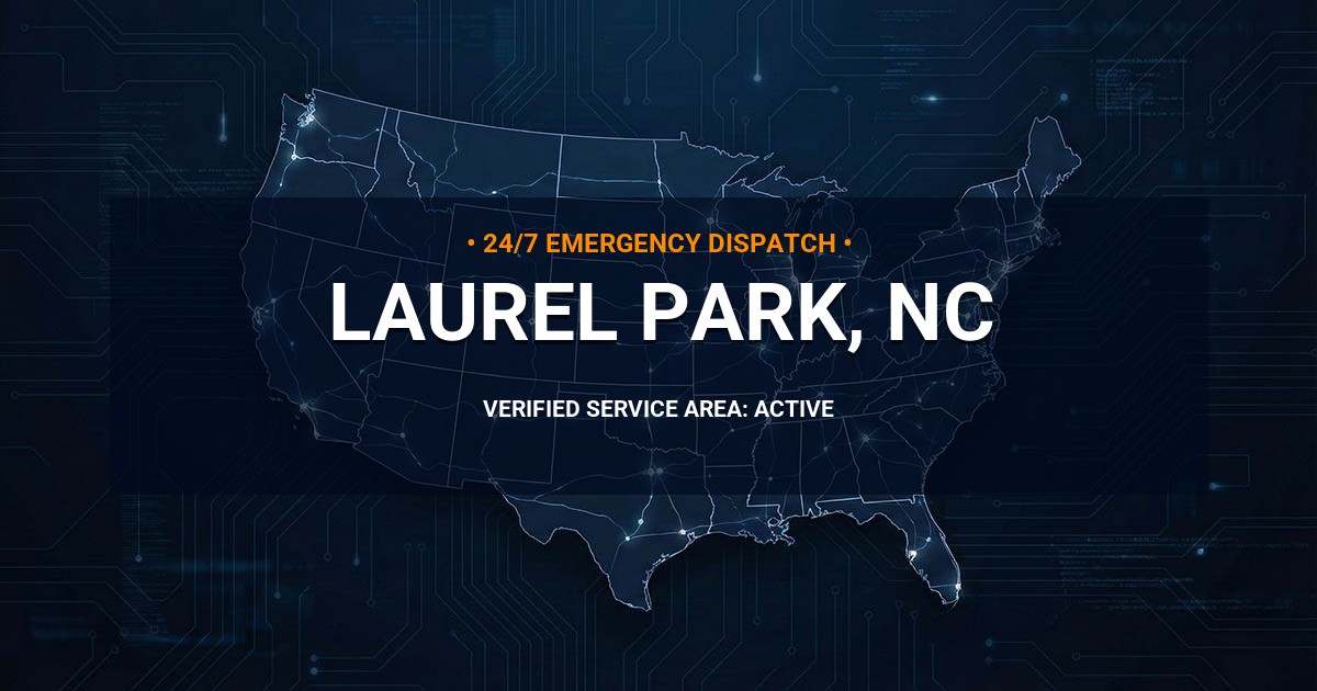 Emergency Plumbing Dispatch Map for Plumbing Services: Laurel Park, NC