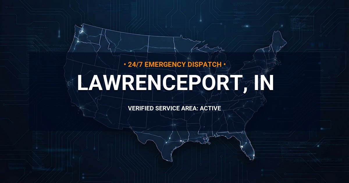 Emergency Plumbing Dispatch Map for Plumbing Services: Lawrenceport, IN