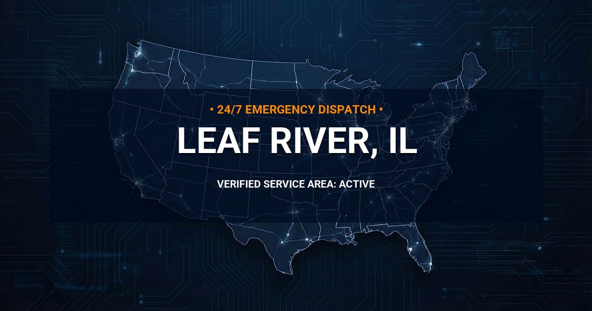 Emergency Plumbing Dispatch Map for Plumbing Services: Leaf River, IL
