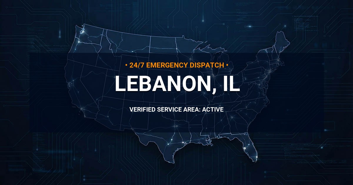 Emergency Plumbing Dispatch Map for Plumbing Services: Lebanon, IL