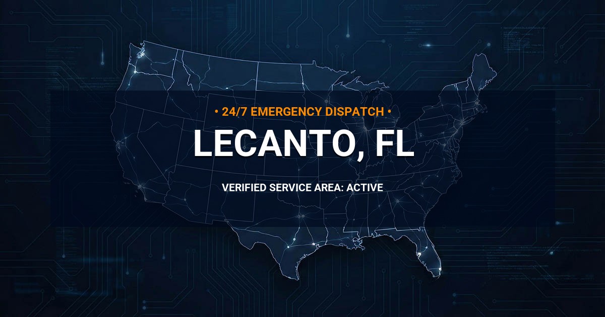 Emergency Plumbing Dispatch Map for Plumbing Services: Lecanto, FL