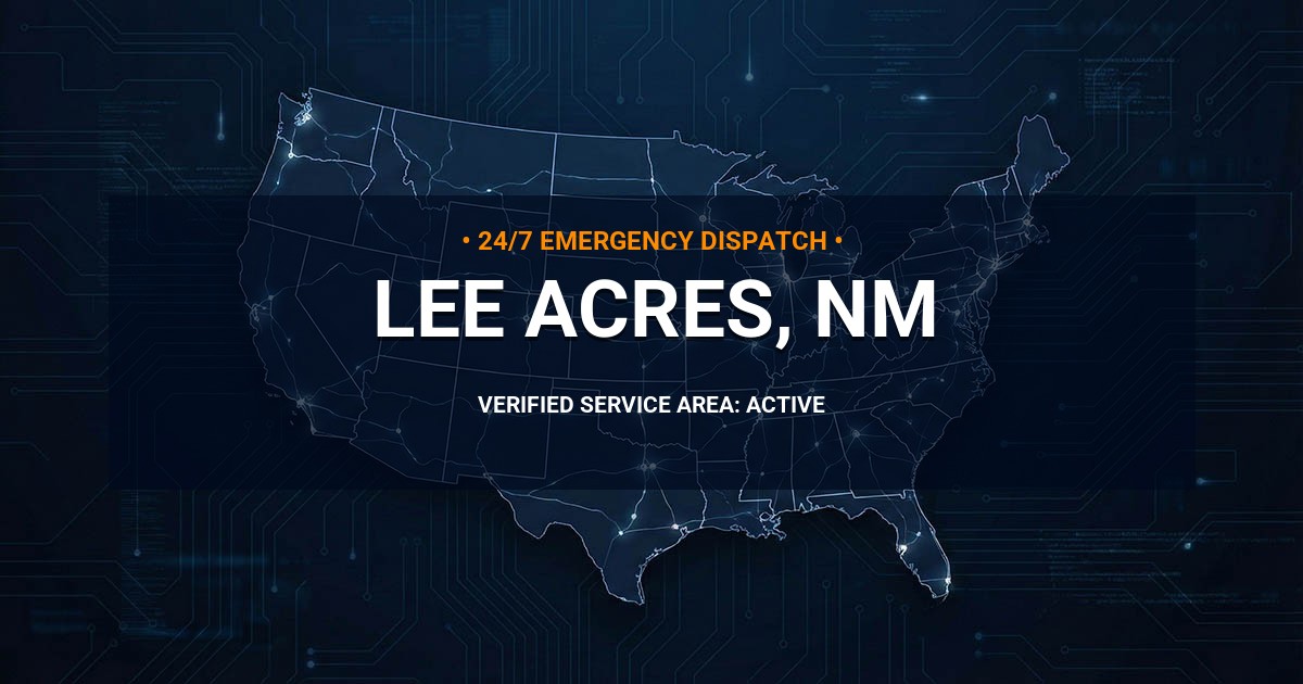 Emergency Plumbing Dispatch Map for Plumbing Services: Lee Acres, NM