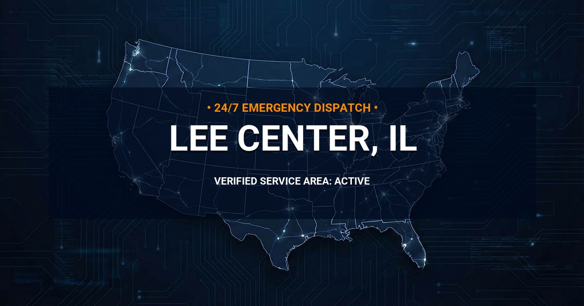 Emergency Plumbing Dispatch Map for Plumbing Services: Lee Center, IL