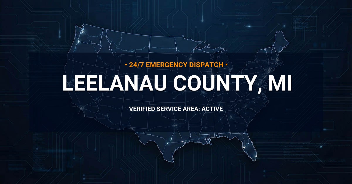 Emergency Plumbing Dispatch Map for Leelanau County Plumbing Logistics
