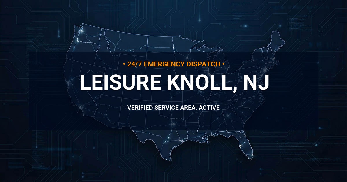 Emergency Plumbing Dispatch Map for Plumbing Services: Leisure Knoll, NJ